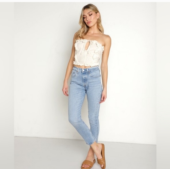 NWT jen's Pirate Booty Black Oak Corset Top in Natural Size S Free People - Picture 5 of 12